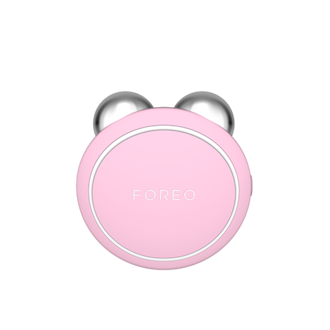 FOREO BEAR MINI: Tone and lift your skin with the compact and portable FOREO BEAR MINI, a powerful microcurrent facial device for achieving a firmer and more youthful-looking complexion