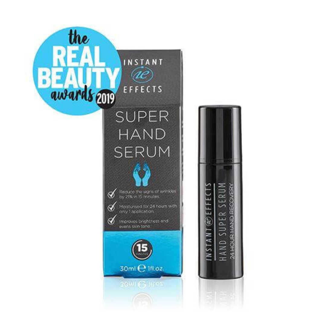 INSTANT EFFECTS Super Hand Serum 30ml: Restore and rejuvenate your hands with the INSTANT EFFECTS Super Hand Serum, a potent serum that deeply hydrates, firms, and improves the appearance of fine lines and wrinkles, for smoother, softer, and more youthful-looking hands.