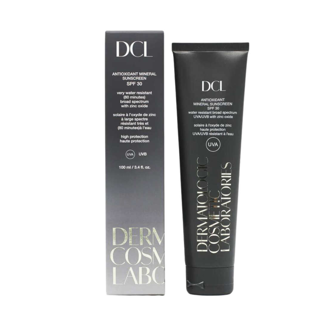 DCL SKINCARE Antioxidant Mineral Sunscreen SPF30: Protect your skin from harmful UV rays with the DCL SKINCARE Antioxidant Mineral Sunscreen SPF30, a nourishing sunscreen enriched with antioxidants to shield your skin while promoting a healthy and radiant complexion