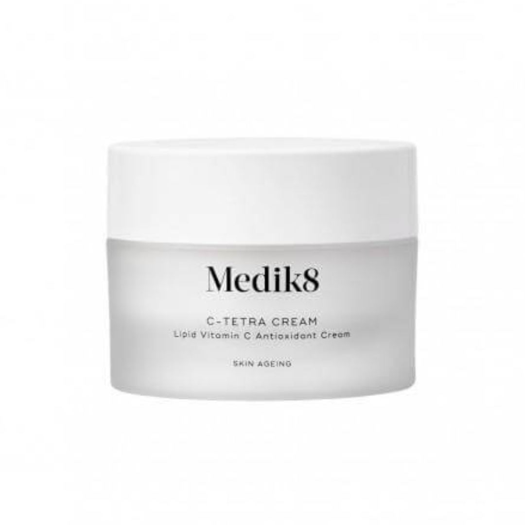 MEDIK8 C-Tetra Cream 50ml: Revitalise your skin with MEDIK8 C-Tetra Cream, a lightweight and antioxidant-rich moisturizer that helps improve the appearance of fine lines and wrinkles, while promoting a smoother, brighter, and more youthful-looking complexion.