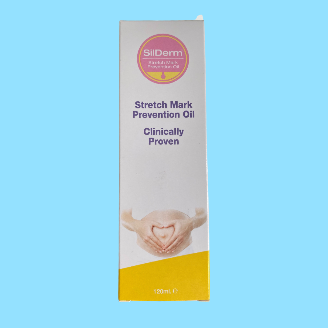 SILDERM Stretch Mark Prevention Oil Spray 120ml: Prevent and nourish stretch marks with SILDERM Stretch Mark Prevention Oil Spray, a specialized formula enriched with essential oils and vitamins that moisturizes and conditions the skin, promoting elasticity and reducing the appearance of stretch marks