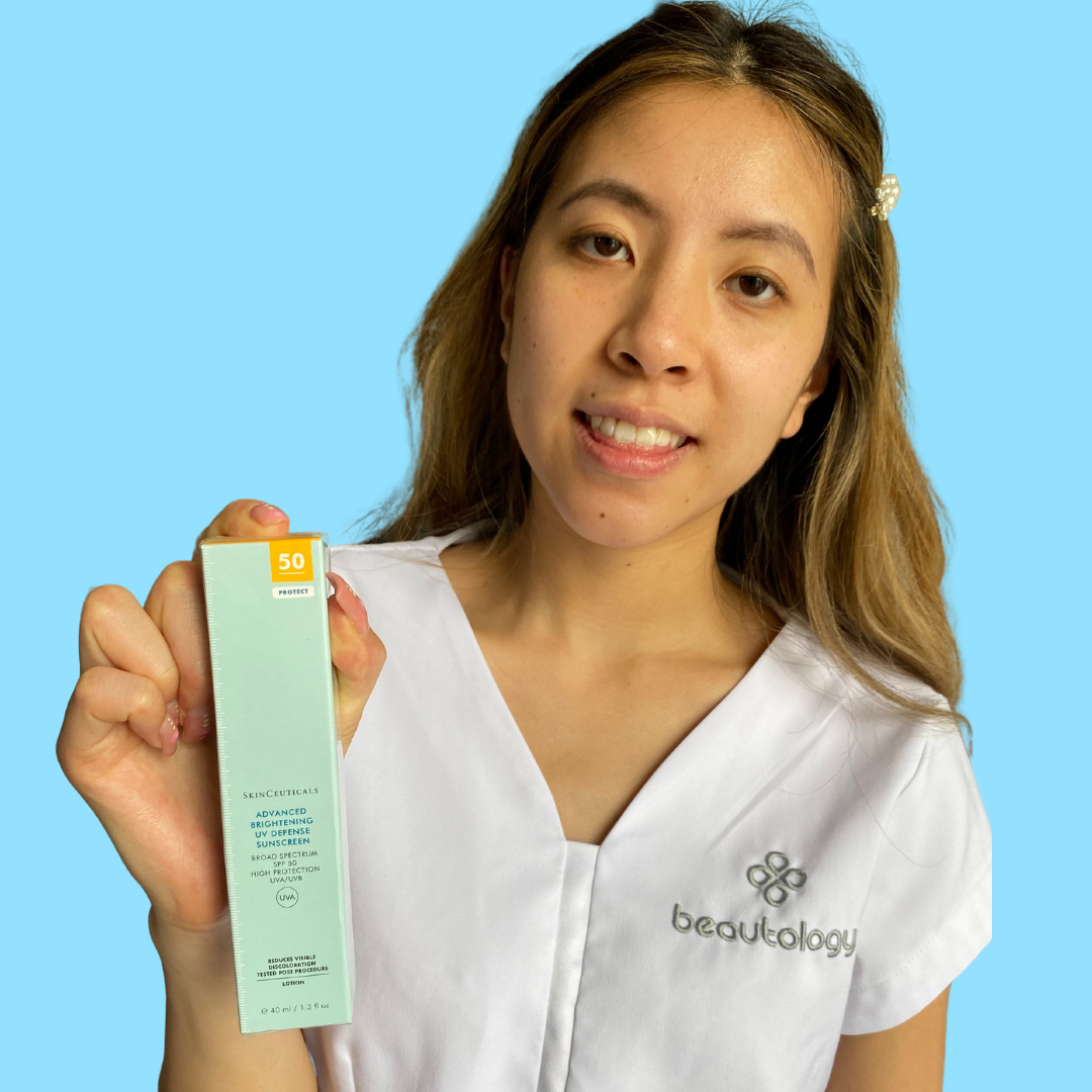 SKINCEUTICALS Advanced Brightening UV Defense SPF50 40ml: Protect and brighten your skin with SKINCEUTICALS Advanced Brightening UV Defense, a high-performance sunscreen with SPF50 that not only shields your skin from harmful UV rays but also helps to minimize the appearance of dark spots and uneven skin tone for a more radiant and even complexion.