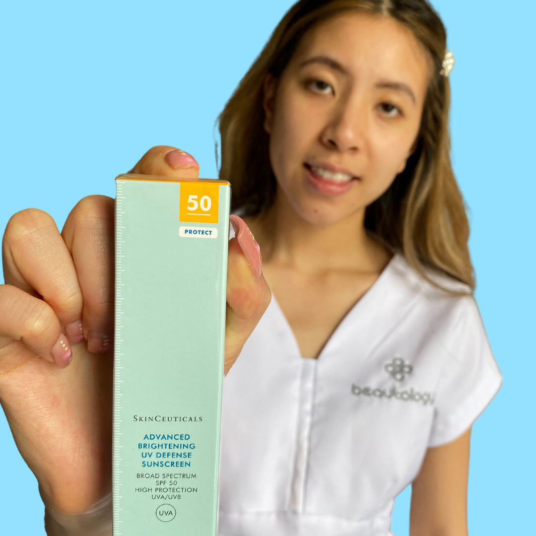SKINCEUTICALS Advanced Brightening UV Defense SPF50 40ml: Protect and brighten your skin with SKINCEUTICALS Advanced Brightening UV Defense, a high-performance sunscreen with SPF50 that not only shields your skin from harmful UV rays but also helps to minimize the appearance of dark spots and uneven skin tone for a more radiant and even complexion.