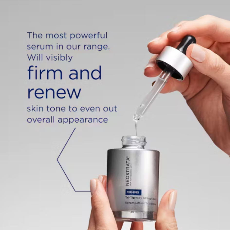 NEOSTRATA Skin Active FIRMING Tri-Therapy Lifting Serum 30ml: Advanced firming serum for a lifted and rejuvenated complexion, promoting skin elasticity and reducing the appearance of fine lines and wrinkles
