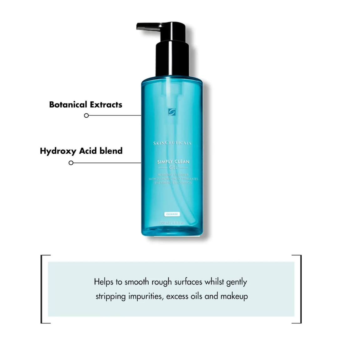 SKINCEUTICALS Simply Clean Cleanser - Gentle Facial Cleansing Gel, 200ml