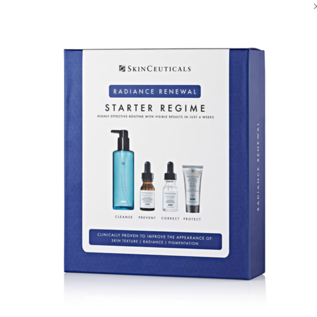 SkinCeuticals Radiance Renewal Starter Kit - Complete Skincare Set for Combination and Discoloration-Prone Skin, with Powerful Brightening and Anti-Aging Formulas