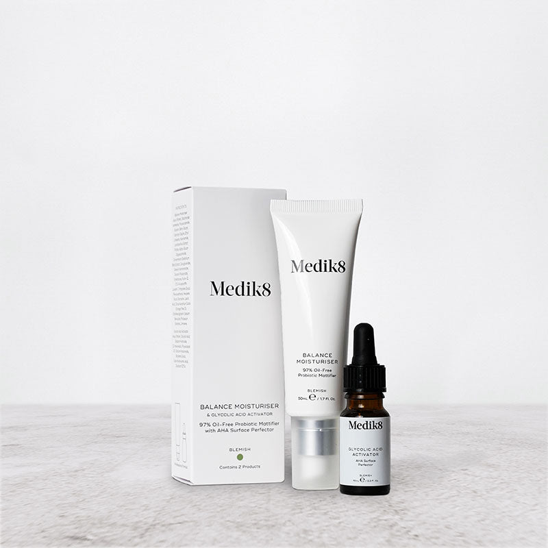 MEDIK8 Balance Moisturiser With Glycolic Acid Activator 50ml: Achieve balanced and radiant skin with MEDIK8 Balance Moisturiser, a hydrating moisturizer infused with glycolic acid activator to promote smoother, clearer, and more even-toned complexion.