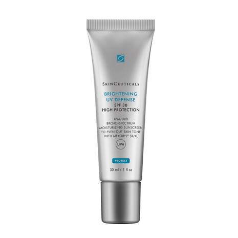 SKINCEUTICALS Brightening UV Defense SPF30 30ml: Shield and brighten your skin with SKINCEUTICALS Brightening UV Defense, a lightweight sunscreen that provides broad-spectrum protection against UV rays while helping to minimize the appearance of dark spots and uneven skin tone for a more radiant and luminous complexion.