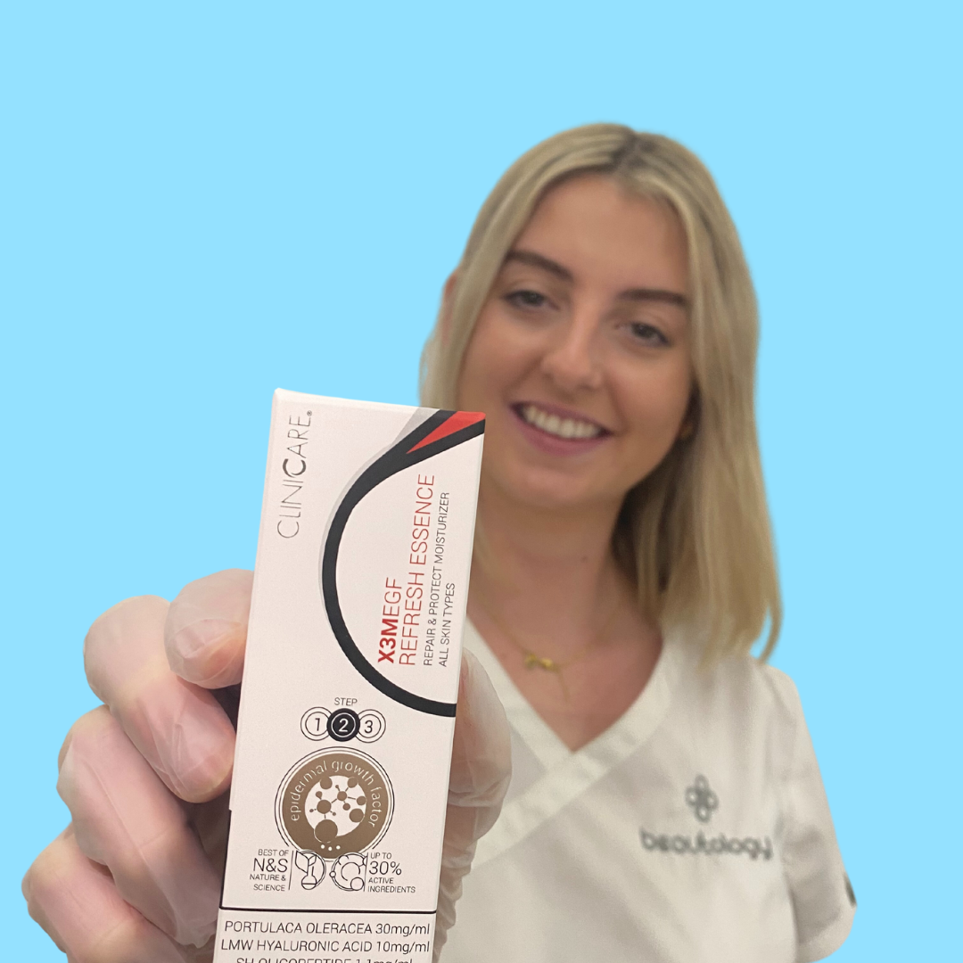 CLINICCARE X3M EGF Refresh Essence Moisturiser - Replenish and rejuvenate your skin with our refreshing EGF-infused essence moisturizer. Experience the ultimate hydration and radiance.