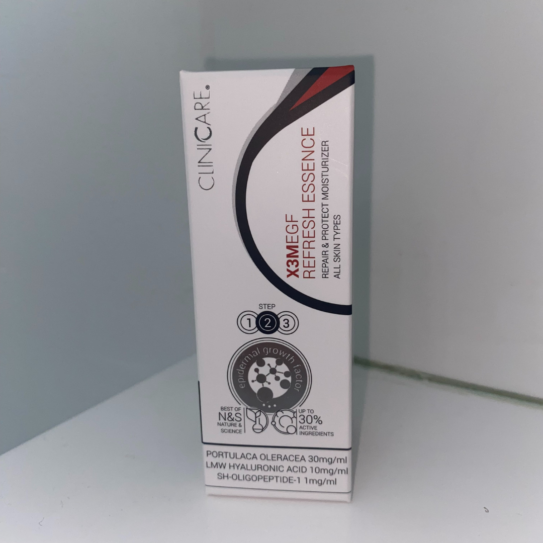 CLINICCARE X3M EGF Refresh Essence Moisturiser - Replenish and rejuvenate your skin with our refreshing EGF-infused essence moisturizer. Experience the ultimate hydration and radiance.
