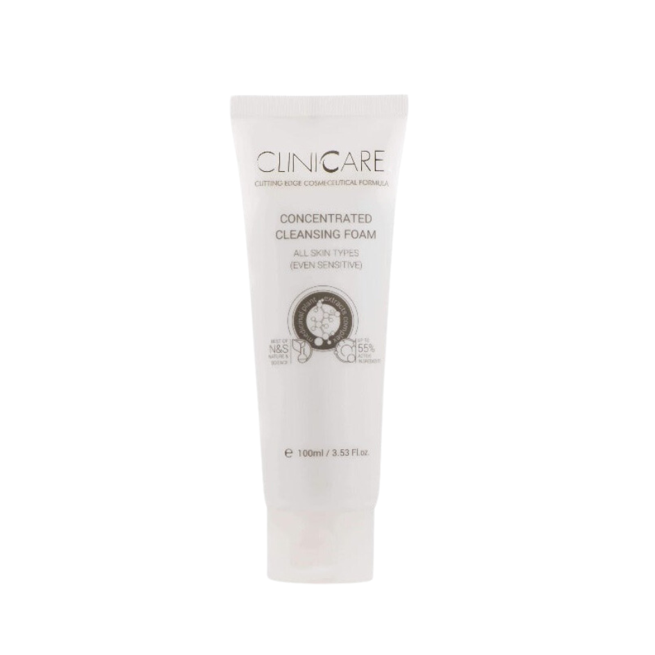 CLINICCARE Concentrated Cleansing Foam 100ml - Refreshing facial cleanser for deep cleansing and radiant skin