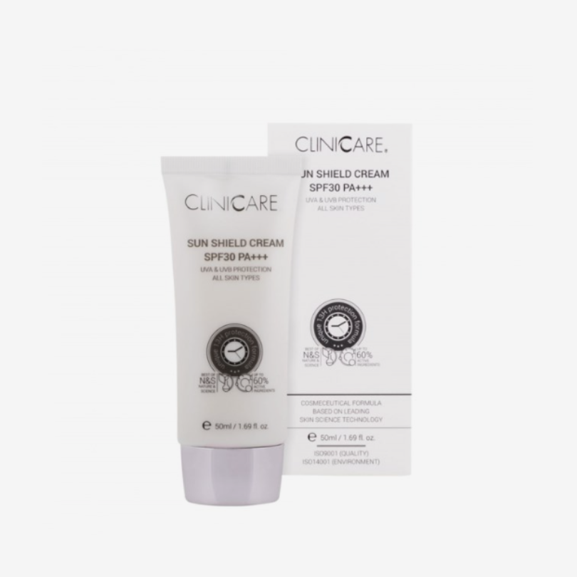 CLINICCARE Sun Shield Cream SPF30 50ml - Protect your skin from harmful UV rays with our effective sun shield cream for a safe and sun-kissed glow