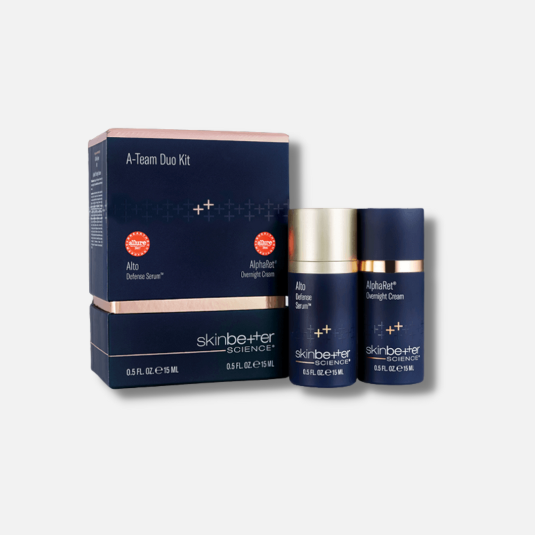 SKINBETTER SCIENCE Protect & Correct A-Team Duo Kit 15ml x2 - Unleash the power of our Protect & Correct A-Team for visibly rejuvenated skin. Experience the ultimate skincare duo.