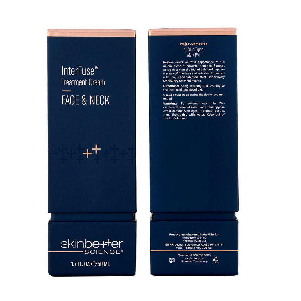 Elevate your skincare routine with SKINBETTER SCIENCE Rejuvenate Smoothing Interfuse Treatment Cream for Face & Neck. Nourish and rejuvenate your skin for a youthful, radiant complexion.