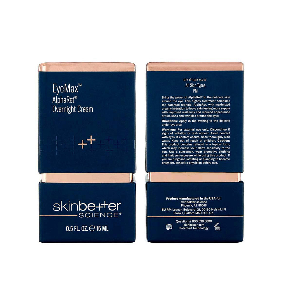 SKINBETTER SCIENCE EyeMax AlphaRet Overnight Cream 15ml - Reveal youthful, vibrant eyes with our advanced overnight cream. Experience the power of EyeMax AlphaRet technology.