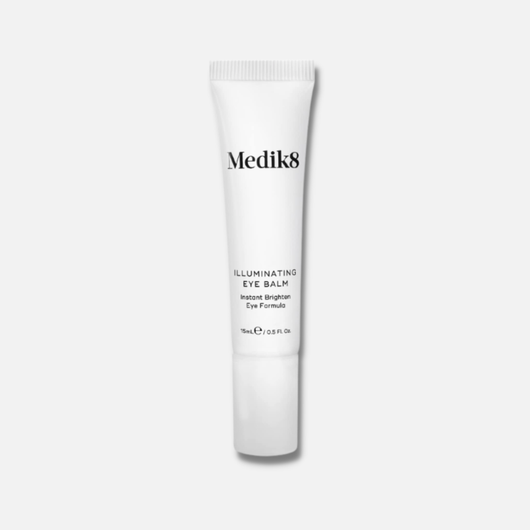 MEDIK8 Illuminating Eye Balm 15ml: Brighten and rejuvenate your under-eye area with MEDIK8 Illuminating Eye Balm, a nourishing balm that targets dark circles, puffiness, and signs of fatigue for a refreshed and illuminated appearance.