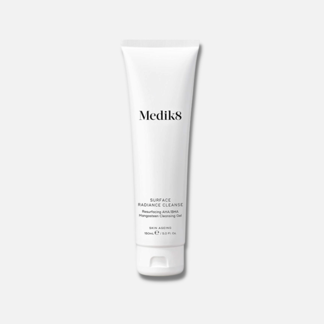 MEDIK8 Surface Radiance Cleanse 150ml: Revitalize your skin with MEDIK8 Surface Radiance Cleanse, a gentle yet effective exfoliating cleanser that removes impurities, brightens the complexion, and promotes a radiant and clear skin surface
