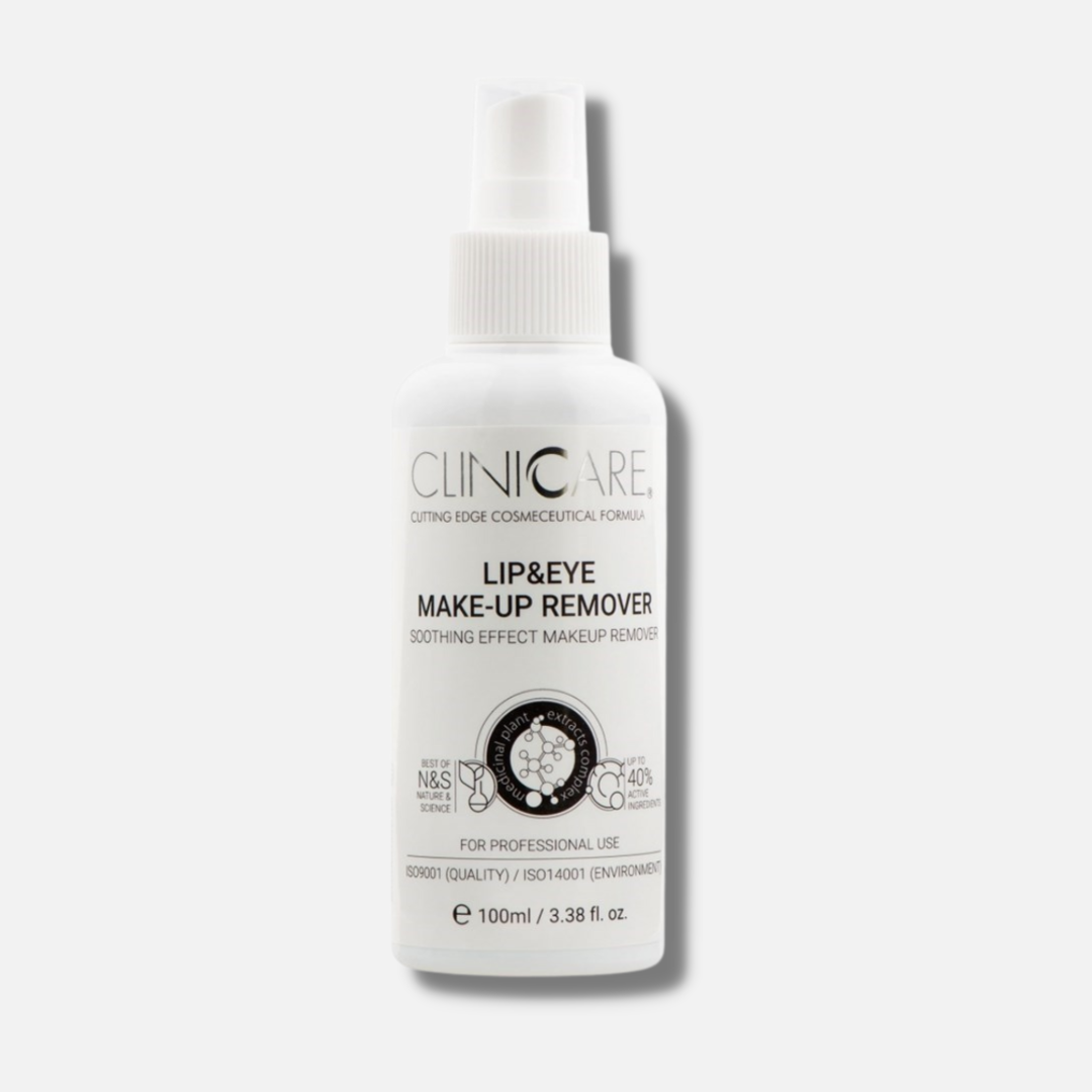 CLINICCARE Lip & Eye Make-Up Remover 100ml - Effortlessly remove makeup from lips and eyes with our gentle and effective formula
