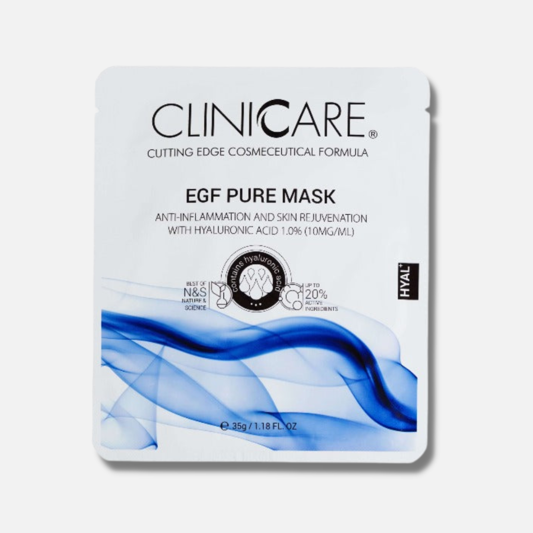 CLINICCARE EGF Pure Mask - 1 Mask 35g - Rejuvenate and restore your skin with our pure EGF-infused mask for a revitalized complexion