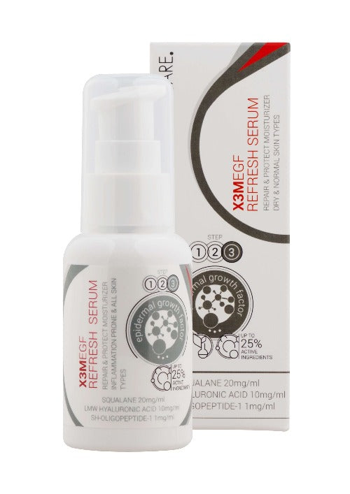 CLINICCARE X3M EGF Refresh Serum Moisturiser 50ml - Infuse your skin with the refreshing power of EGF for a revitalized and rejuvenated complexion. Experience the difference today!