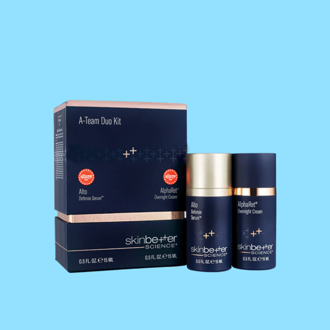 SKINBETTER SCIENCE Protect & Correct A-Team Duo Kit 15ml x2 - Unleash the power of our Protect & Correct A-Team for visibly rejuvenated skin. Experience the ultimate skincare duo.