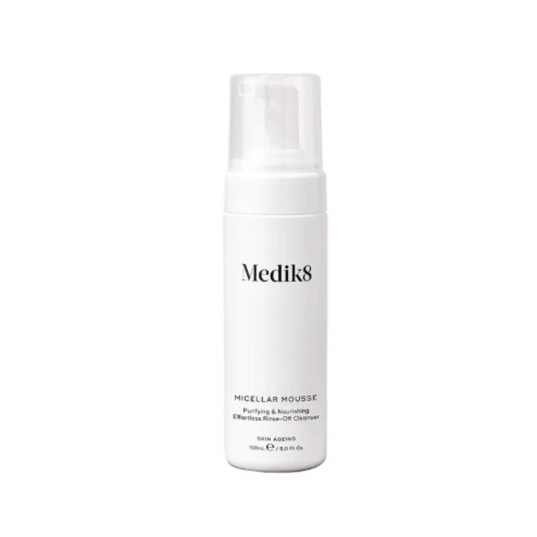 MEDIK8 Micellar Mousse 150ml: Experience effortless cleansing with MEDIK8 Micellar Mousse, a lightweight and refreshing mousse that effectively removes makeup, dirt, and impurities, leaving your skin clean, hydrated, and balanced.