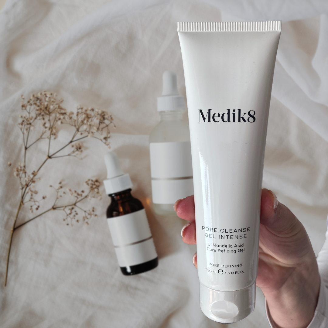MEDIK8 Pore Cleanse Gel Intense 150ml: Deeply cleanse and purify your skin with MEDIK8 Pore Cleanse Gel Intense, an intensive gel cleanser that helps to unclog pores, remove impurities, and reduce the appearance of enlarged pores for a clearer and smoother complexion.