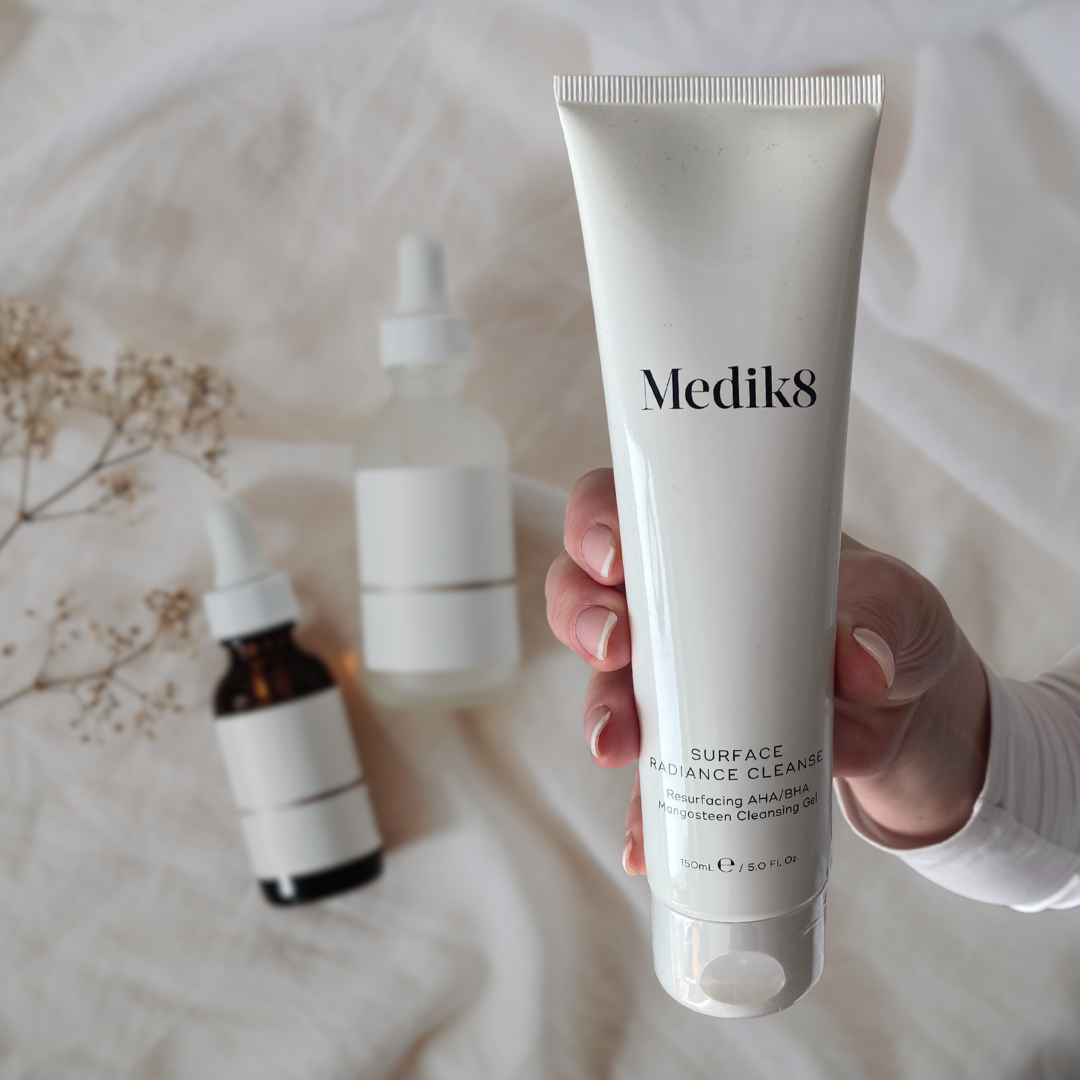 MEDIK8 Surface Radiance Cleanse 150ml: Revitalize your skin with MEDIK8 Surface Radiance Cleanse, a gentle yet effective exfoliating cleanser that removes impurities, brightens the complexion, and promotes a radiant and clear skin surface