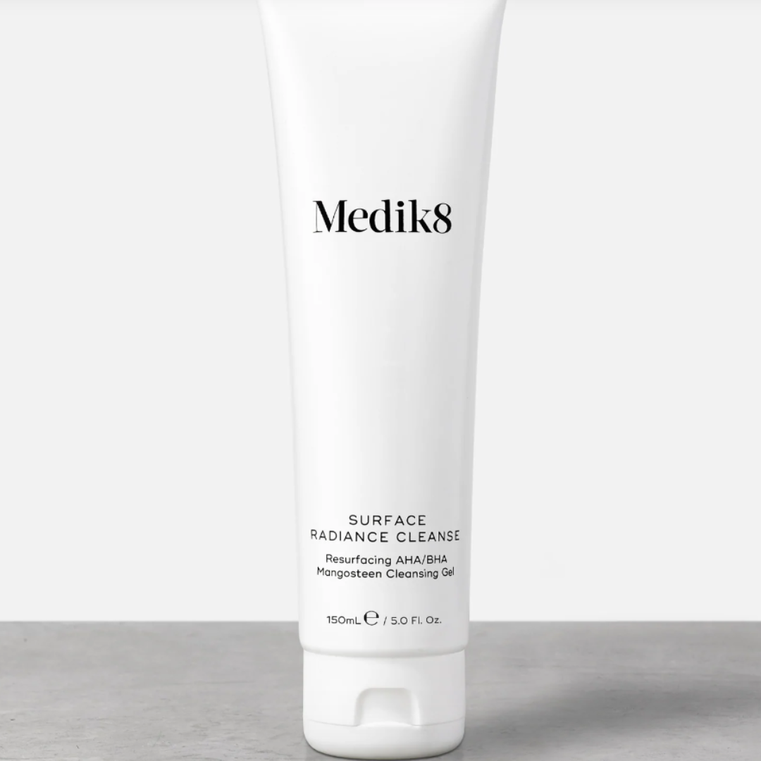 MEDIK8 Surface Radiance Cleanse 150ml: Revitalize your skin with MEDIK8 Surface Radiance Cleanse, a gentle yet effective exfoliating cleanser that removes impurities, brightens the complexion, and promotes a radiant and clear skin surface