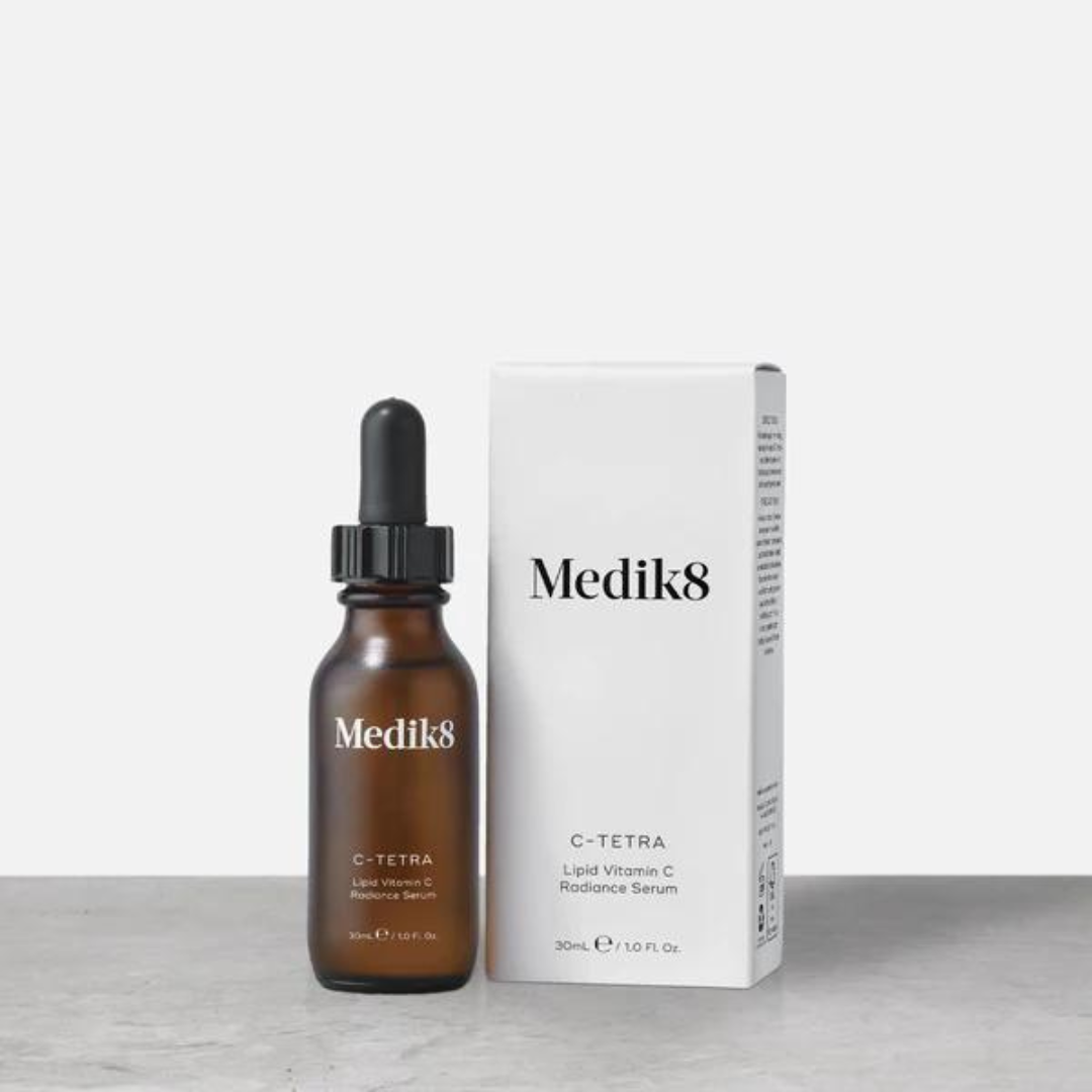 MEDIK8 C-Tetra 30ml: Revitalise your skin with MEDIK8 C-Tetra, a powerful vitamin C serum that helps brighten, protect, and improve the overall appearance of your complexion for a youthful and radiant glow.