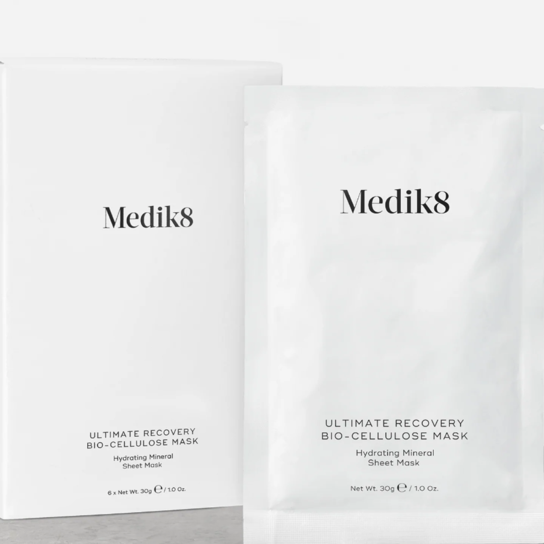MEDIK8 Ultimate Recovery Bio-Cellulose Mask 6: Restore and rejuvenate your skin with MEDIK8 Ultimate Recovery Bio-Cellulose Mask, a soothing and hydrating mask that helps to calm and nourish stressed and compromised skin for a revitalised and radiant appearance.