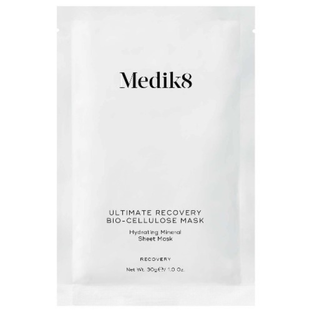 MEDIK8 Ultimate Recovery Bio-Cellulose Mask 6: Restore and rejuvenate your skin with MEDIK8 Ultimate Recovery Bio-Cellulose Mask, a soothing and hydrating mask that helps to calm and nourish stressed and compromised skin for a revitalised and radiant appearance.