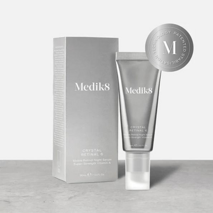 MEDIK8 Crystal Retinal 6 30ml: Reveal renewed skin with MEDIK8 Crystal Retinal 6, a transformative 6% retinal serum known for its potent anti-aging properties and skin rejuvenation benefits.
