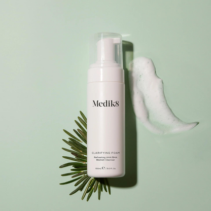 MEDIK8 Travel Size Clarifying Foam 40ml: Keep your skin clear and refreshed on the go with MEDIK8 Travel Size Clarifying Foam, a compact yet powerful foaming cleanser that helps to remove impurities and control excess oil, promoting a clearer and healthier complexion.
