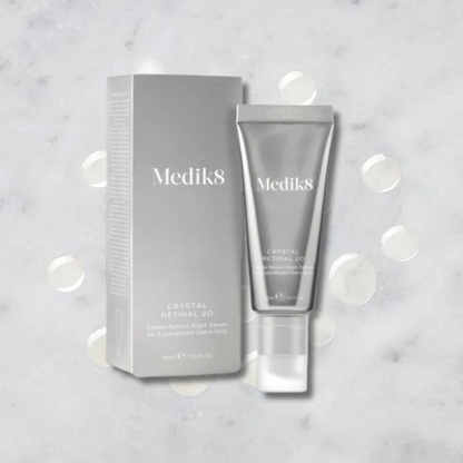 MEDIK8 Crystal Retinal 20: Experience advanced skincare with MEDIK8 Crystal Retinal 20, a high-strength retinal serum known for its potent anti-aging properties, promoting smoother, brighter, and more youthful-looking skin.