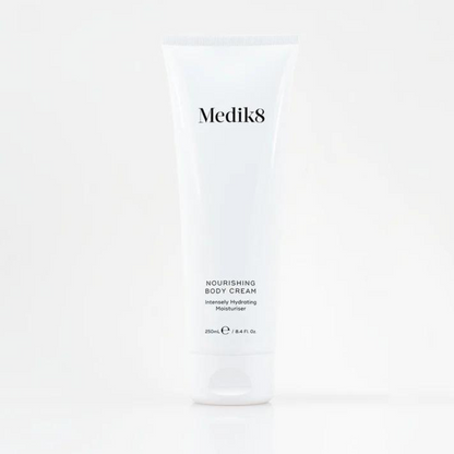 MEDIK8 Nourishing Body Cream 250ml: Indulge in luxurious hydration with MEDIK8 Nourishing Body Cream, a deeply nourishing and moisturizing cream that rejuvenates and softens your skin, leaving it smooth, supple, and deeply nourished.