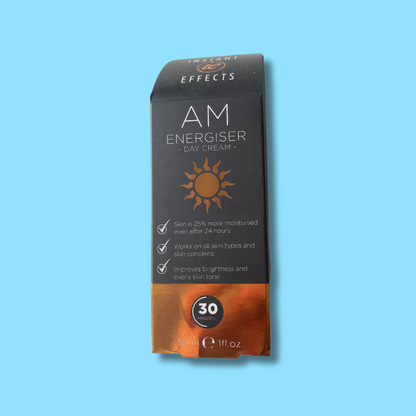 INSTANT EFFECTS AM Energiser: Kickstart your day with INSTANT EFFECTS AM Energiser, a powerful skincare product that energizes and revitalizes your skin, leaving it refreshed, radiant, and ready to take on the day.