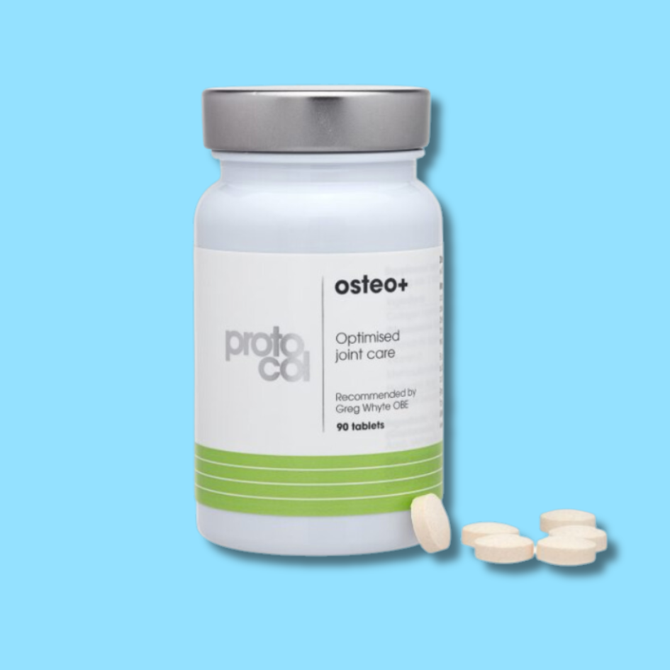 PROTO-COL Osteo+ (formulation designed by Greg Whyte OBE PhD FACSM): Support your bone health with PROTO-COL Osteo+, a specialized formulation designed by Greg Whyte OBE PhD FACSM that provides essential nutrients and minerals to promote strong and healthy bones