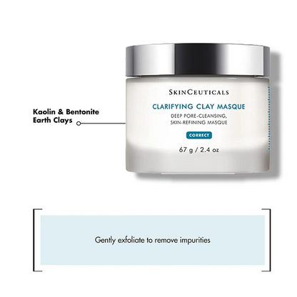 SKINCEUTICALS Clarifying Clay Masque: Purify and revitalize your skin with SKINCEUTICALS Clarifying Clay Masque, a potent clay-based mask that deeply cleanses pores, absorbs excess oil, and helps to clarify and refine the complexion for a smoother and clearer skin appearance.