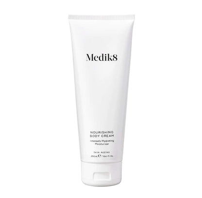 MEDIK8 Nourishing Body Cream 250ml: Indulge in luxurious hydration with MEDIK8 Nourishing Body Cream, a deeply nourishing and moisturizing cream that rejuvenates and softens your skin, leaving it smooth, supple, and deeply nourished.