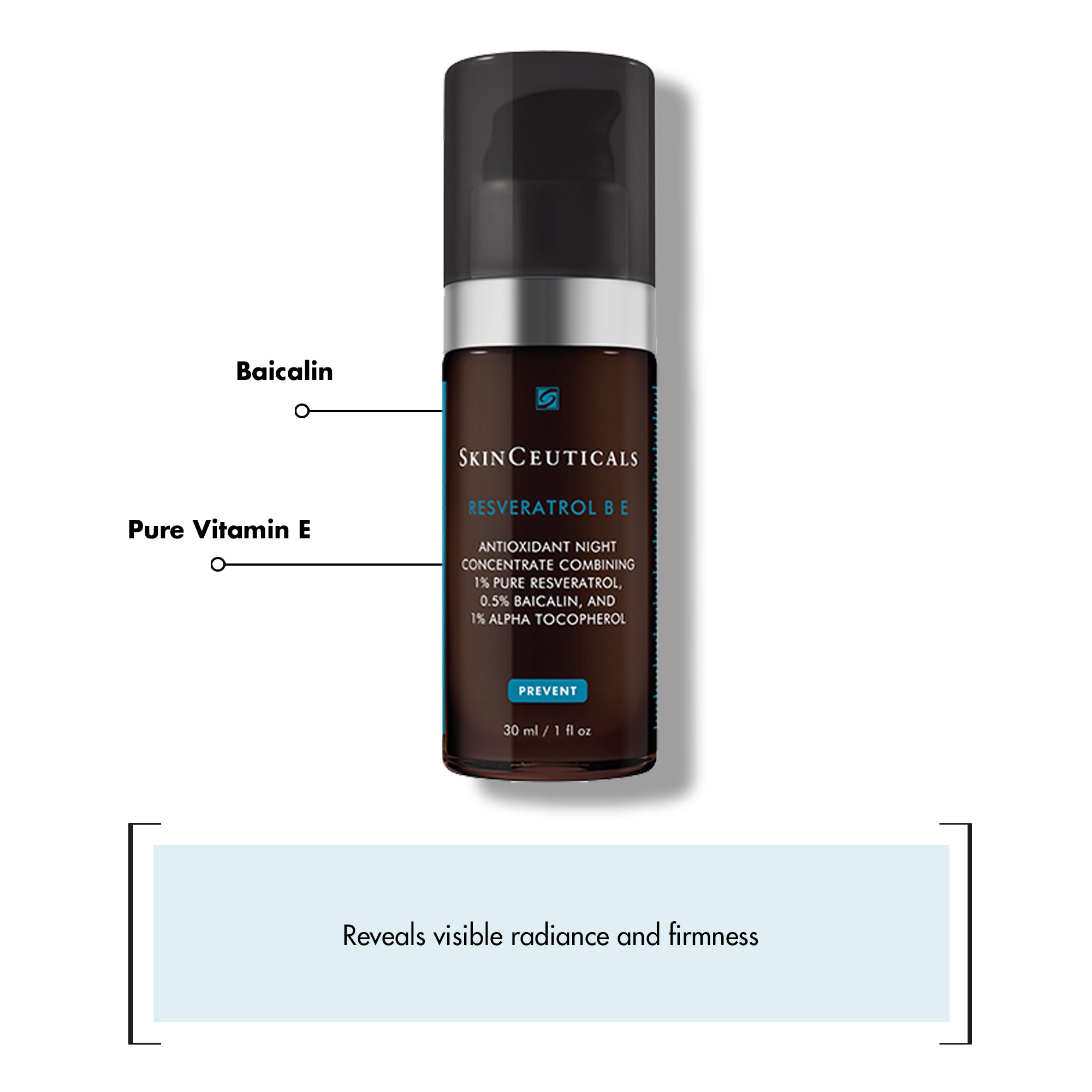 SKINCEUTICALS Resveratrol B E - Antioxidant Night Concentrate for Skin Rejuvenation, 30ml