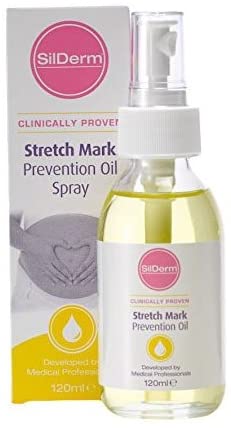 SILDERM Stretch Mark Prevention Oil Spray 120ml: Prevent and nourish stretch marks with SILDERM Stretch Mark Prevention Oil Spray, a specialized formula enriched with essential oils and vitamins that moisturizes and conditions the skin, promoting elasticity and reducing the appearance of stretch marks