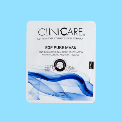 CLINICCARE EGF Pure Mask - 1 Mask 35g - Rejuvenate and restore your skin with our pure EGF-infused mask for a revitalized complexion