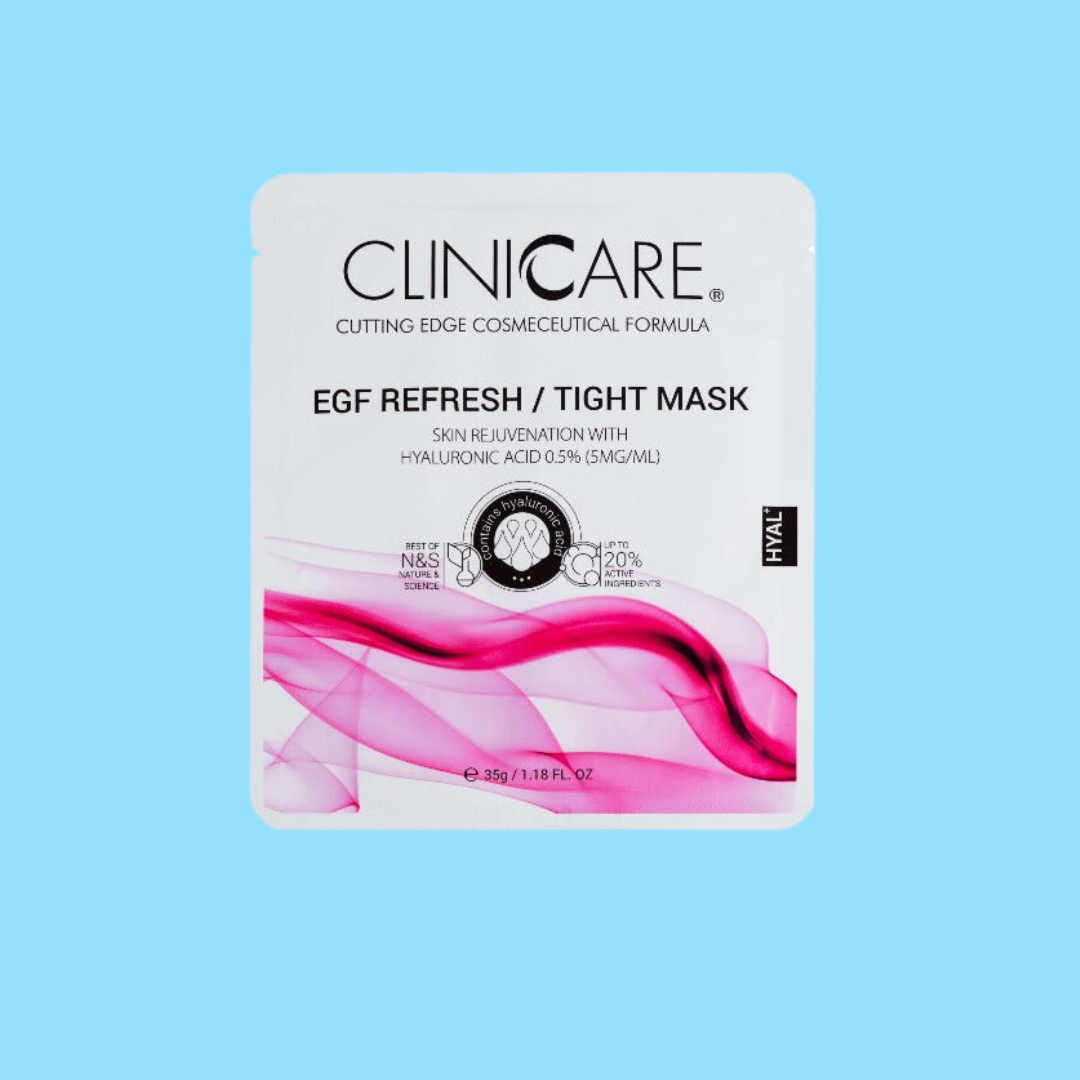 CLINICCARE EGF Refresh/Tight Mask - 1 Mask 35g - Experience the refreshing and tightening effects of our EGF-infused mask for youthful, rejuvenated skin