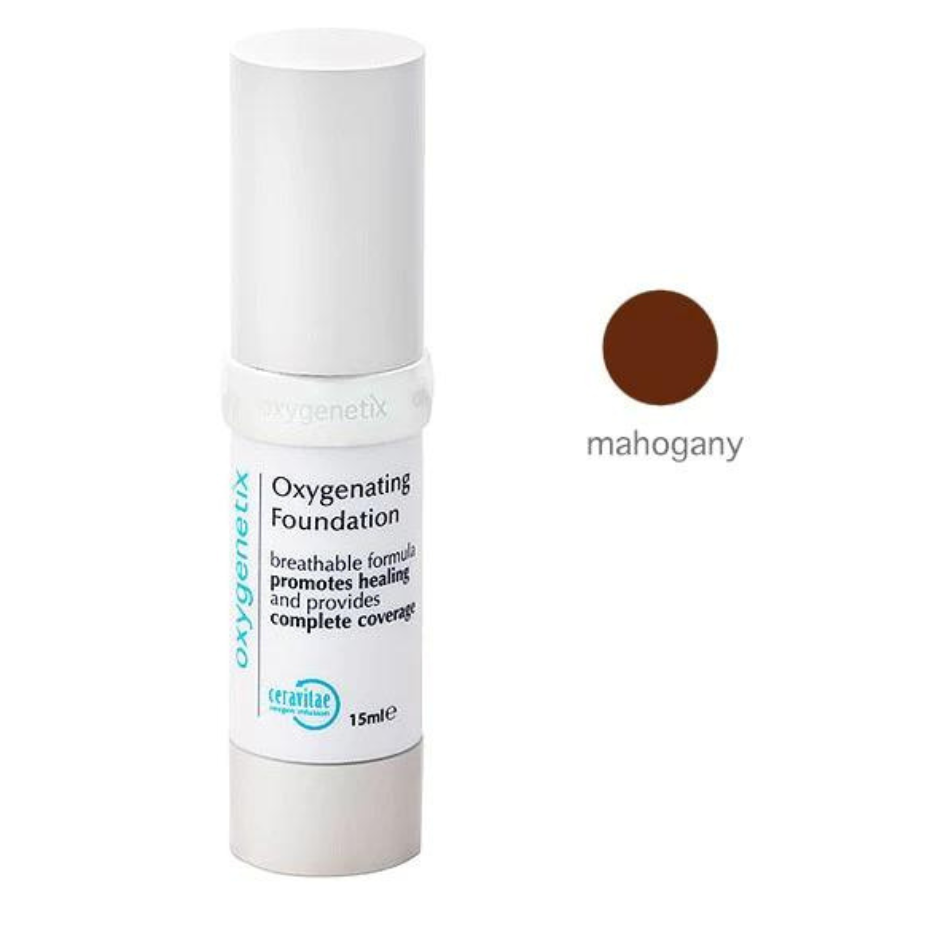 OXYGENETIX Breathable Foundation Mahogany - Achieve flawless coverage and breathable comfort with our innovative formula. Experience radiant skin all day long