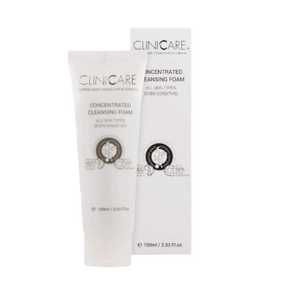 CLINICCARE Concentrated Cleansing Foam 100ml - Refreshing facial cleanser for deep cleansing and radiant skin
