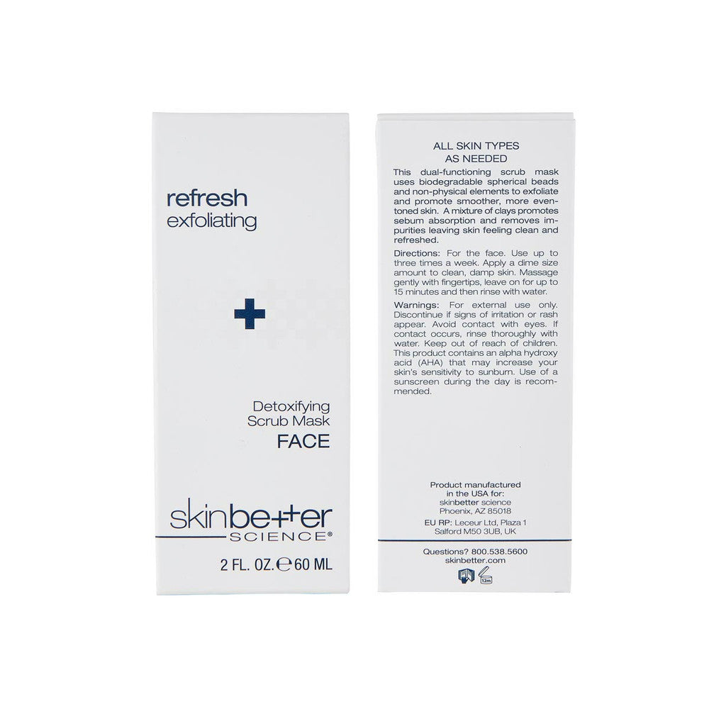 SKINBETTER SCIENCE Refresh Detoxifying Scrub Mask 60ml - Revitalize and purify your skin with our detoxifying scrub mask. Experience a renewed, radiant complexion.