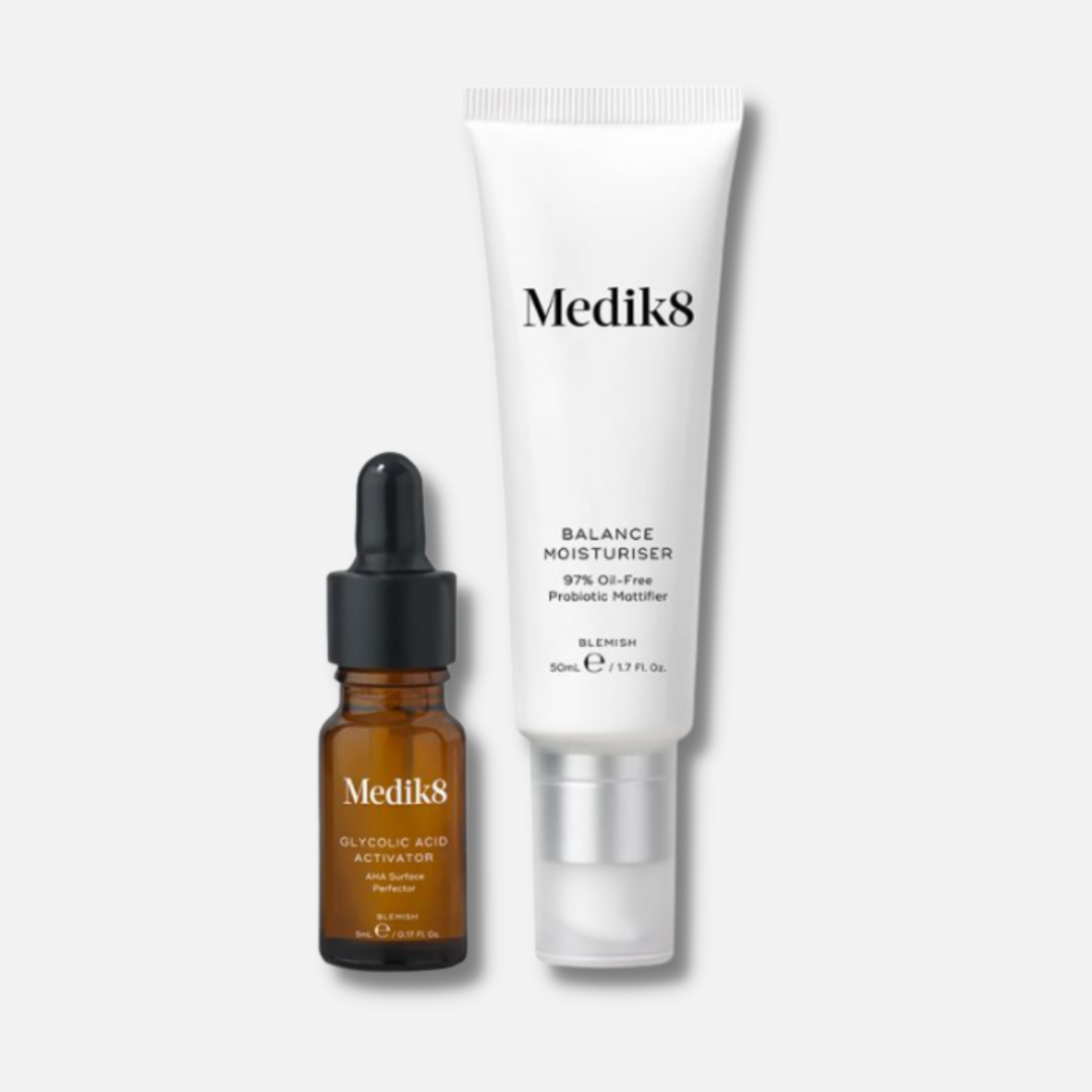 MEDIK8 Balance Moisturiser With Glycolic Acid Activator 50ml: Achieve balanced and radiant skin with MEDIK8 Balance Moisturiser, a hydrating moisturizer infused with glycolic acid activator to promote smoother, clearer, and more even-toned complexion.
