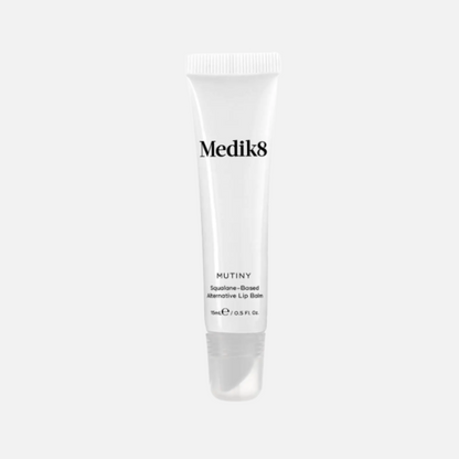 MEDIK8 Mutiny Squalane-Based Alternative Lip Balm 15ml: Nourish and protect your lips with MEDIK8 Mutiny Squalane-Based Alternative Lip Balm, a hydrating and soothing lip balm enriched with squalane, providing long-lasting moisture and comfort for soft and supple lips.