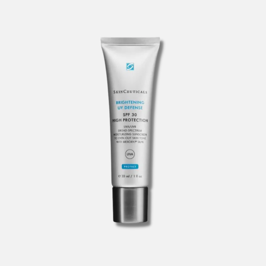 SKINCEUTICALS Brightening UV Defense SPF30 30ml: Shield and brighten your skin with SKINCEUTICALS Brightening UV Defense, a lightweight sunscreen that provides broad-spectrum protection against UV rays while helping to minimize the appearance of dark spots and uneven skin tone for a more radiant and luminous complexion.